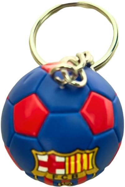 Generico Portachiavi barcellona palla calcio gadget tifoso accessorio zaino idea regalo bambino uomo donna