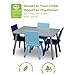 Delta Children Kids Table and Chair Set (4 Chairs Included), Grey/Blue