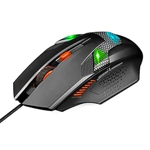 TECKNET RGB Gaming Mouse, RAPTOR Pro 10000dpi PC USB Mice with 8 Programmable Buttons,Chroma RGB Backlit,Comfortable Grip Ergonomic Optical Computer Wired Gaming Mice with Fire Button