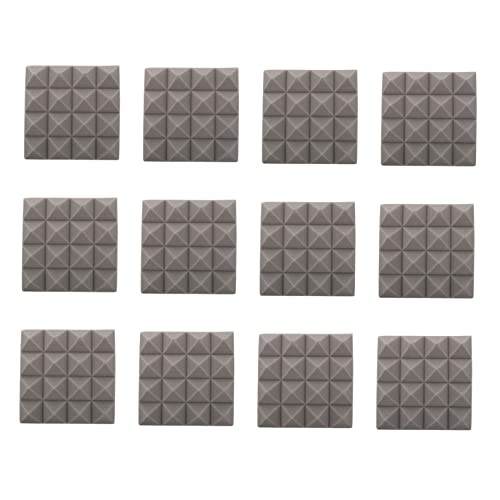 VICASKY 12piezas Alfombrillas Acústicas Pirámides Unidades Paneles Aislantes Acústicos Para Hogar y Oficina