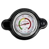 High Pressure Radiator Cap with Temperature Gauge,Compatible with Honda, Kawasaki, Suzuki, Yamaha, Husqvarna Dirt Bike, KTM,Polaris Ranger, Motorcycle ATV Models,1.8 Bar Radiator Cap 25.6psi