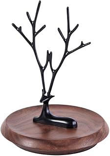 Roisin ジュエリーツリースタンドオーガナイザージュエリーホルダースタンドリング、ネックレス、ブレスレットブラック