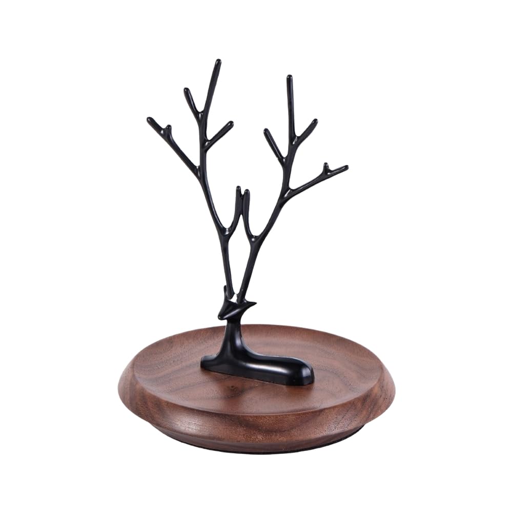 CTRLZS Earring Hanging Organizer Jewelry Holder Stand Deer for Rings,Necklaces,Bracelets Black