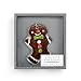 DEMDACO Glass Fusion Brown, Red 4 x 3 Inch Festive Holiday Décor, Handmade, Metal Swirled Hanging Loop, Decoration Christmas Tree Ornament, Gingerbread Man