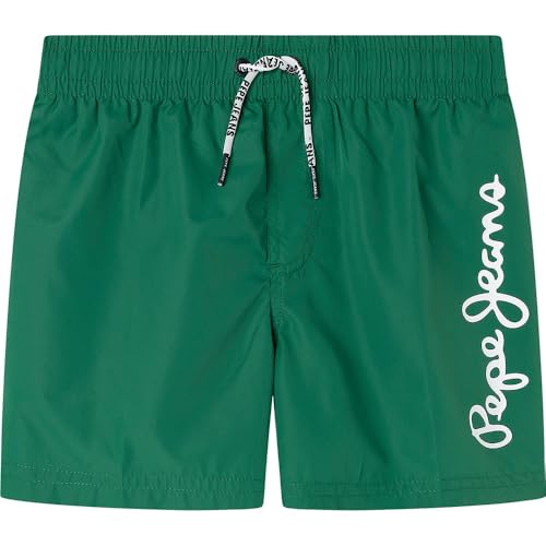 Pepe Jeans Badeshorts mit Logo für Jungen, grün, 14 Jahre