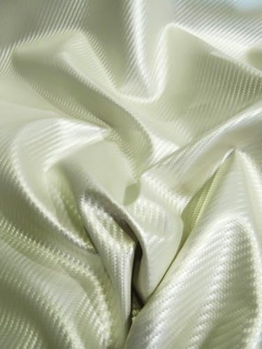 Carbon Fiber Marine Vinyl Fabric - 10 Colors - Sold by The Yard Waterproof PVC Upholstery Commercial Outdoor (Classic White)