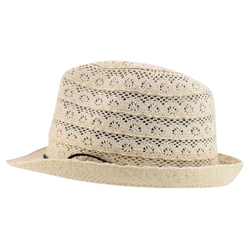 Trendy Apparel Shop Youth Size Girl's Cotton Lace Black Tie Fedora Hat3