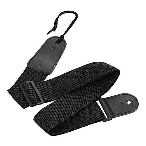 KKmoon DG-1121 Correia de guitarra para guitarras acústicas elétricas Correias de nylon pretas ajust