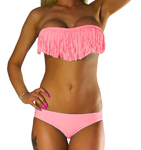 ALZORA Bikini Damen Tassel Fransen Fringe...