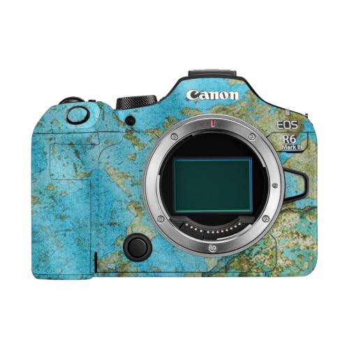 Image of Glossy Glitter Camera Skin Compatible with Canon EOS R6 Mark III (2025) - Teal Marble - Premium 3M Vinyl Protective Wrap Decal Cover - Easy to Apply | Crafted in the USA by MightySkins