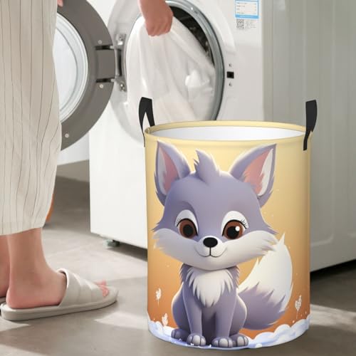Panier à linge pliable renard pour chambre et dortoir - 6