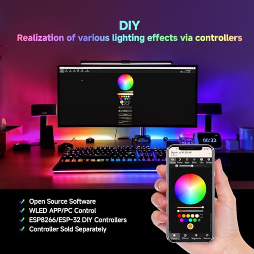 Image of BTF-LIGHTING SK6812(Similar WS2812B) RGBW RGB+Warm White(3000K) Individually Addressable DC12V 16.4FT 60LED /m 4 Colors in 1 Light Dream LED Strip IP68 White PCB(No Adapter or Controller)