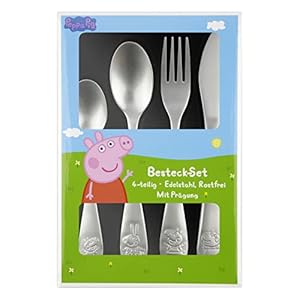 p:os Peppa Wutz 4-teiliges Kinderbesteckset