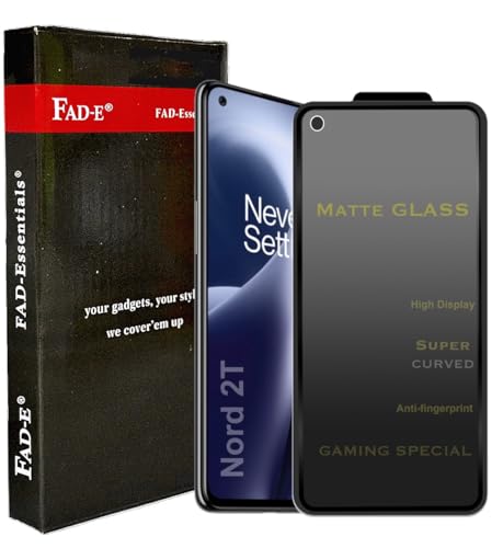 Image of FAD-E Tempered Glass Screen Protector Guard Compatible for OnePlus Nord 2T 5G (Matte Transparent)