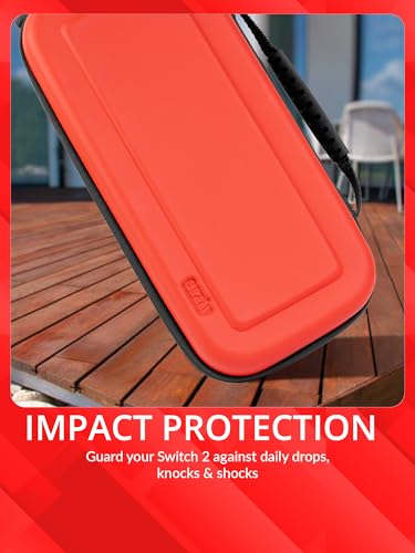 Image of Orzly Case Compatible with Nintendo Switch 2 - Protective Travel Carry Case with Screen Padding, Game Card & microSD Slots, Zipped & Open Pockets for Accessories - 7.9 inch Gift Boxed