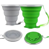 2 Tazze Pieghevoli In Silicone - Da 200ml Per Campeggio, Trekking E Viaggi - Foto 2