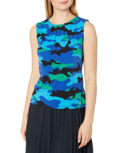 Calvin Klein Women's Pleat-Neck Cami, Deep Regatta, Medium