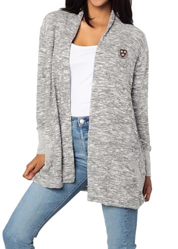Image of chicka-d Women's Cozy Fleece Cardigan Heather Grey