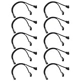 Los cables tienen mangas de 27 cm en negro con un conector hembra de en un extremo y se divide en 2 conectores machos de en el otro.