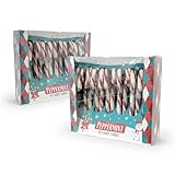 Spetebo cannes de sucre comestibles au goût de menthe – 24 pièces – décoration de Noël, ornements pour sapin, suspensions, candy canes, friandises