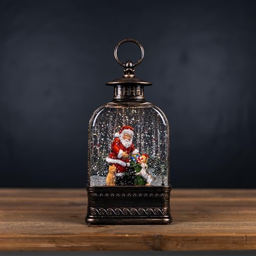 Generic Snow Globe Santa and Dog 11.25