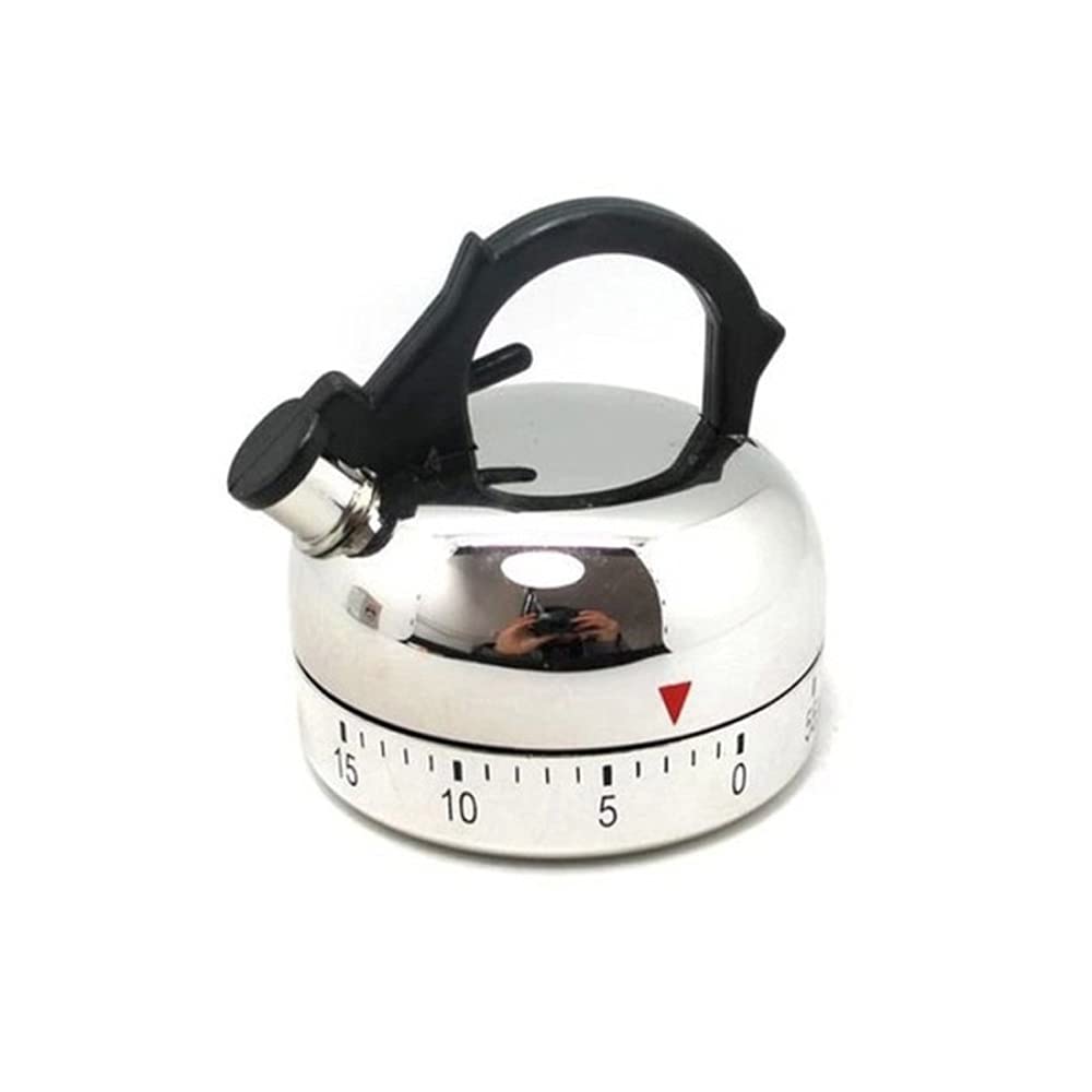 minutnik, 60 Minites Kitchen Timer Alarm Mechanical Teapot Shaped Clock Counting Tools