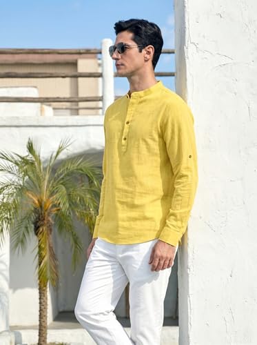 Image of ROYALSCOUT Men's Cotton Blend Full Sleeve Kurta Shirts Pack of 1 Designed for Festive Moments, Cultural Functions, or Casual Gatherings