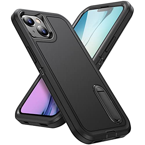 IDweel for iPhone 15 Plus Case with Stand,Heavy Duty Protection Shockproof Anti-Scratch Slim Lightweight Protective Sturdy Case Hard Cover for iPhone 15 Plus 6.7 Inch,Black by IDweel - Used condition - US$8.99