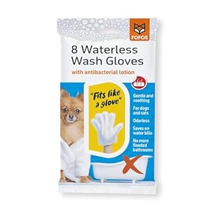 Barkbutler x Fofos-8 Waterless Dogs Shampoo Infused Dog wet wipes & Cat wipes | Deep Cleansing pet wipes | Non-Alcoholic& Lick friendly dog Wipes| High Water-Lock Property|5 Finger Glove Design |White