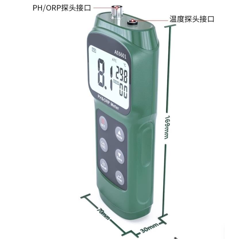 Przenośny miernik temperatury PH ORP, tester jakości wody o wysokiej dokładności ± 0,02 z podświetlanym wyświetlaczem LCD i przechowywaniem danych w 99 grupach