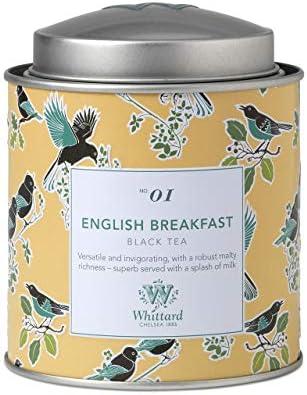 Whittard of Chelsea | Tea Discoveries Caddy Smooth & Rich English Breakfast Morning Tea | Gift Set For Men & Women | Suitable for Vegans & Vegetarians | 140g
