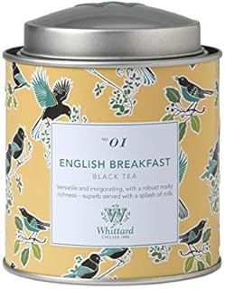 Whittard of Chelsea | Tea Discoveries Caddy Smooth & Rich English Breakfast Morning Tea | Gift Set For Men & Women | Suitable for Vegans & Vegetarians | 140g