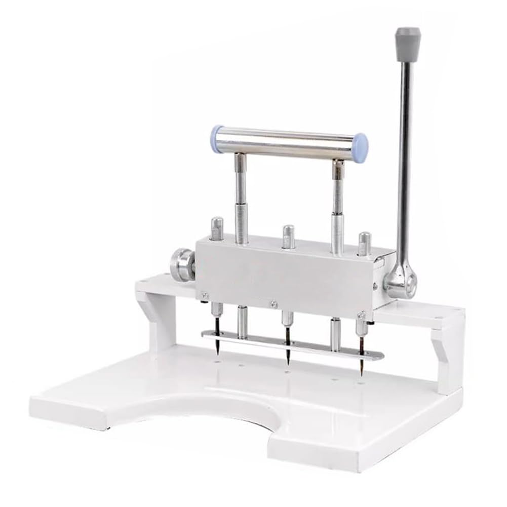 Perforatrice manuale a 3 fori per carichi pesanti, perforatrice da tavolo per raccoglitori, spessore di punzonatura 30 mm, distanza tra i fori 83 mm, per materiale scolastico per ufficio domestico