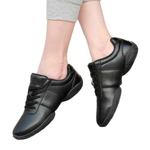 Boys Girls Cheer Shoes Cheerleading School Competition Lace Up Aerobics Gymnastics Wlaking Lightweight Sneakers2