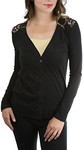 Image of ToBeInStyle Women's Long Sleeve Button Down V-Neck Cardigan