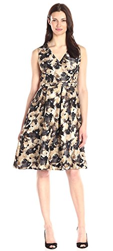Kasper Women's V-Neck Floral Printed Shantung