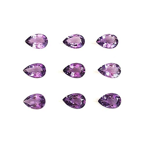 Améthyste naturelle 5x3mm poire facettée pour bijoux