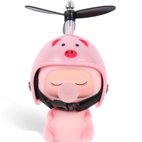 MOTHNUR Adorno para Casco de Motociclista y Bicicleta Infantil Accesorio Creativo Rojo y Rosa para Decoración de Casco de Complemento Ligero y Seguro para Manillar de Bici