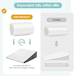 Cozymaker 7.5" Bed Wedge Pillow for Sleeping After Surgery, Back Support, Leg Elevation, Gerd Acid Reflux, Neck Pain, Snoring, Cooling Memory Foam Triangle Incline Wedge, Removable Washable Cover - Image 5