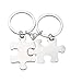 TJUSPIRIT Paar Schl&uuml;sselanh&auml;nger Set mit Magnet-Herz &ndash; Silber ohne Gravur &ndash; Schl&uuml;sselbund Schl&uuml;sselring Keychain f&uuml;r Paare, Freunde & Partner
