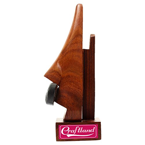 Image of Craftland Wood Spectacle Holder Stand (2.3 x 2.3 x 6 Inches, Brown)