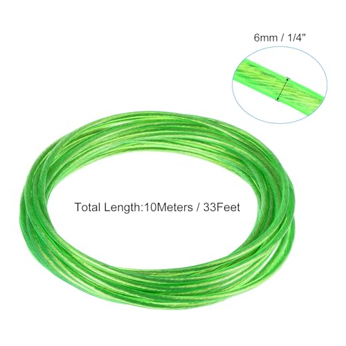 PATIKIL Plastic Coated Clothesline Kit, 1/4"x33ft Steel Core Clothes line Metal Cable & Wire Rope for Drying Clothes Outside Hanging - Image 2