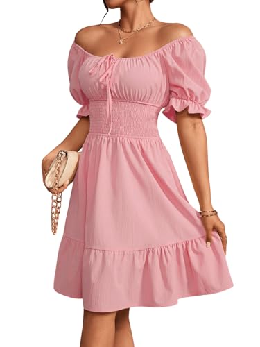 Robe de soubrette à manches bouffantes pour soirée déguisée