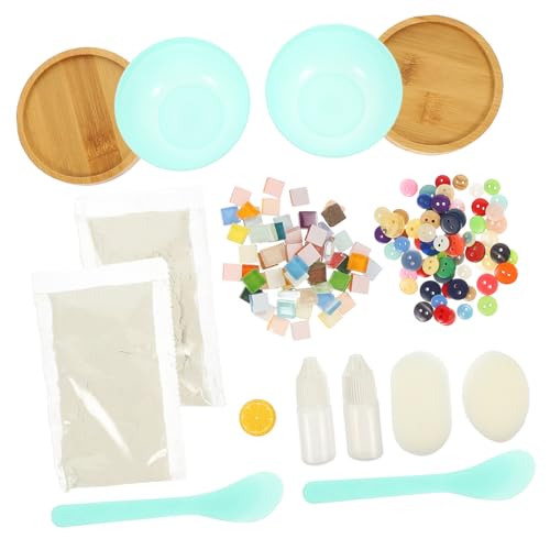 Housoutil 2 Set sottobicchiere a Mosaico per Ciotola Bocce scodelle Base del sottobicchiere Scodella mestiere di sottobicchieri Fai da Te sottobicchiere Domestico Punteggi