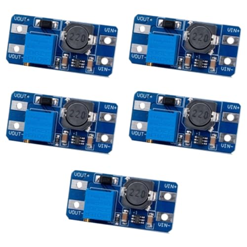 winova 昇圧電源モジュール DC-DCコンバーター 入力2V-24V 出力5V-28V可変 最大2A 高効率93% 電子工作 DIY 実験用 ブーストコンバータ 5個セット