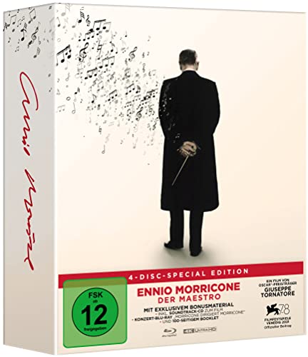 Ennio Morricone: Der Maestro – 4K Blu-ray (UHD + Blu-ray Disc + Konzert-Blu-ray + CD)