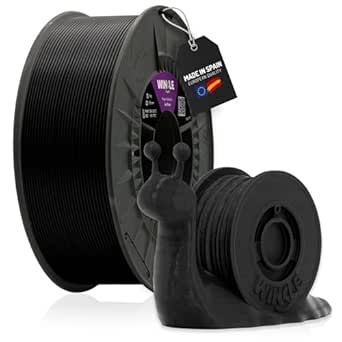 WINKLE Filamento PLA HD Negro Azabache | Filamento Impresora 3D | Filamento PLA 2,85mm 1kg | PLA Negro | Compatible con Todas las Impresoras 3D | Precisión Dimensional | Bobina 1kg