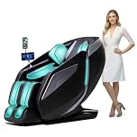 HealthRelife Fauteuil de Massage pour Tout Le Corps - Chaise de Massage Intelligente Zero Gravity - Mains robotiques 4D avec Rail SL - Fauteuil de Relaxation Bluetooth (Nior)
