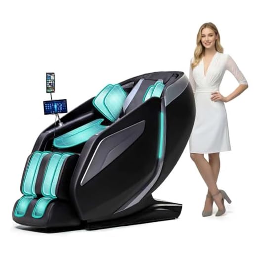 HealthRelife Fauteuil de Massage pour Tout Le Corps - Chaise de Massage Intelligente Zero Gravity - Mains robotiques 3D avec Rail SL - Fauteuil de Relaxation Bluetooth (Nior)