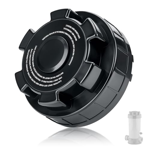 Mezvion Chlorinator Lid Cover Replacement with O-Ring Compatible with Hayward CL200 CL220 CLX200CA Chlorinator Feeder Durable ABS Leak-Proof Cap